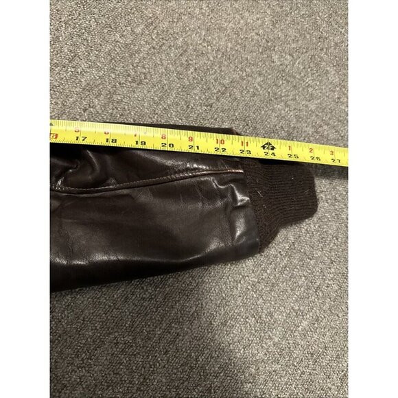 Vintage Schott 674 NYC Flight Bomber Leather Jacket w/ Quilted Lining Size 42 - Picture 11 of 12